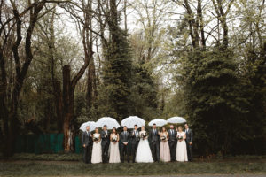 rainy wedding