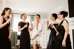 vintage hotel wedding bridesmaids